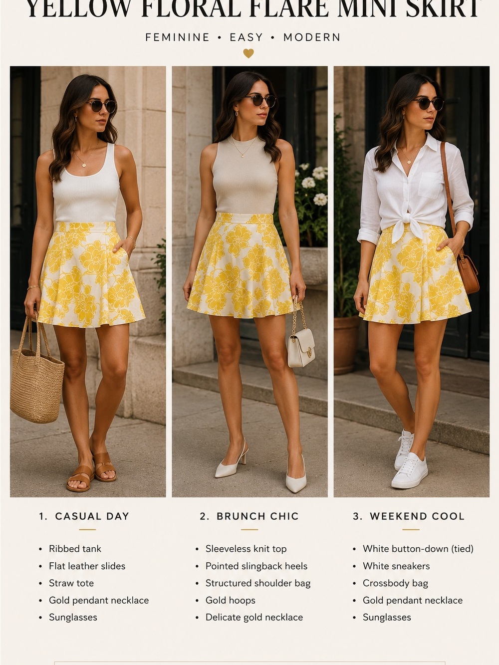 Ann Taylor Yellow Floral A-Line Linen Skirt